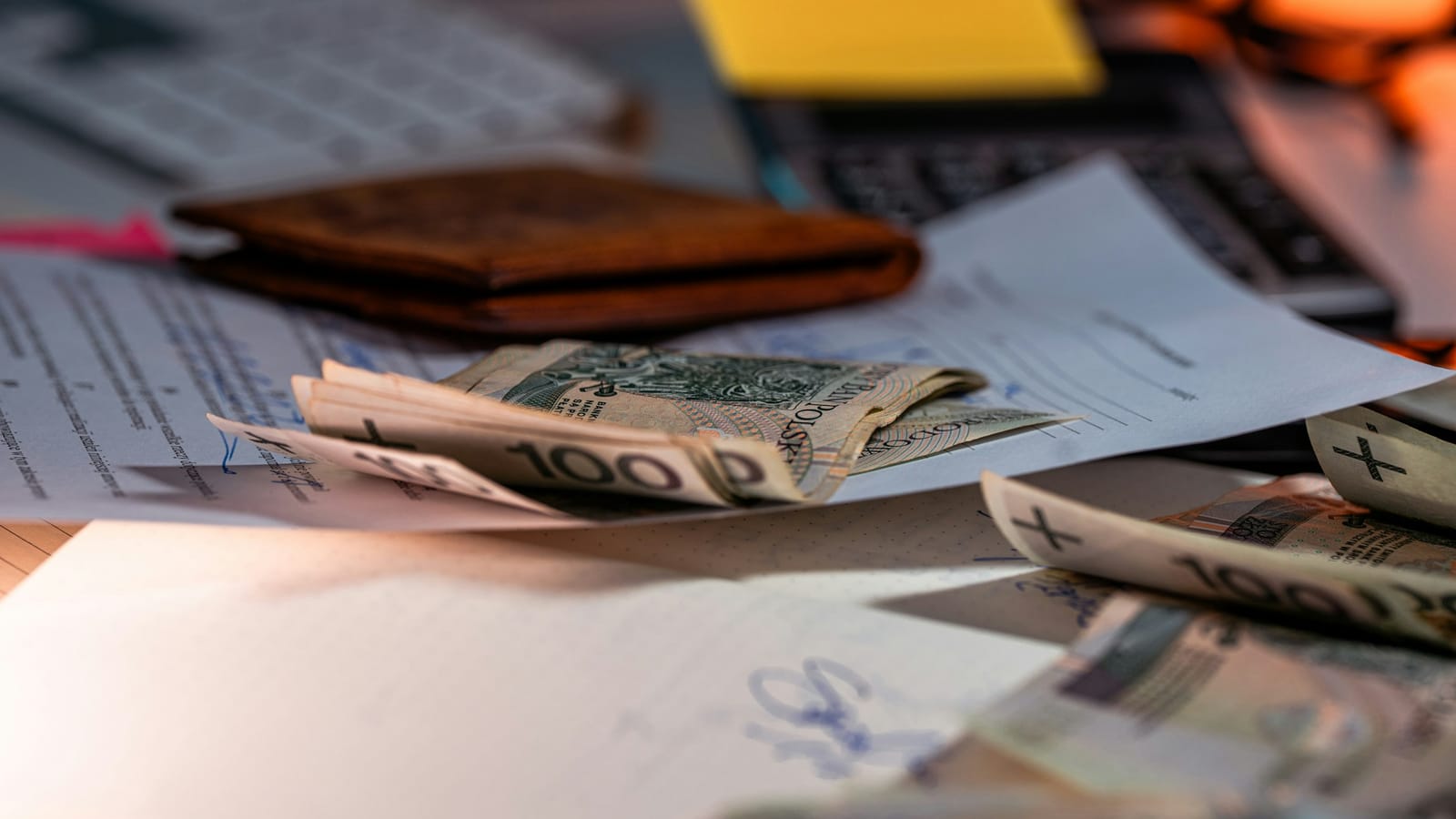 Belgeler üzerinde banknotlar