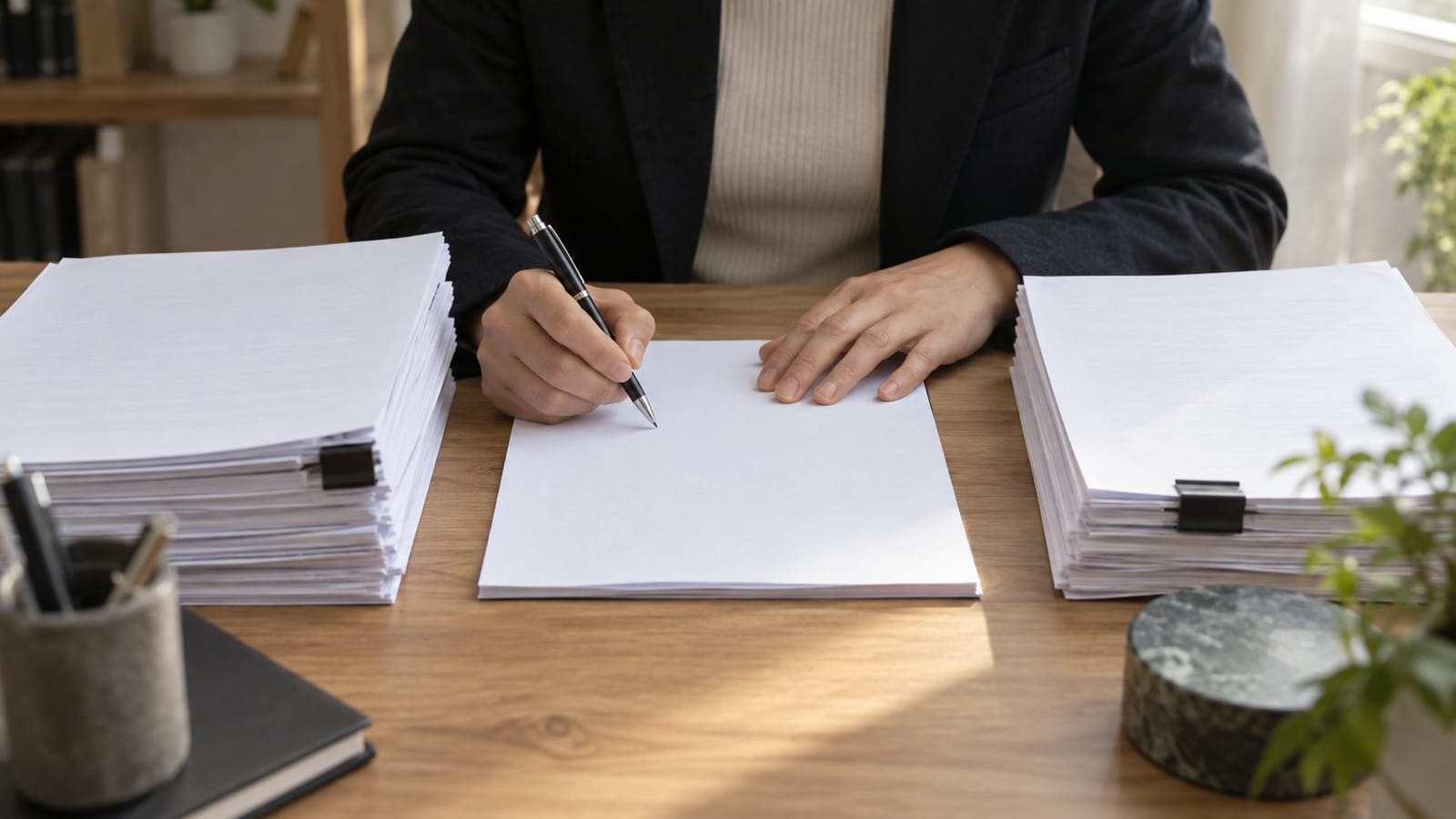 Temsili fotoğraf: İki dosyanın arasında cevap notları hazırlayan eller