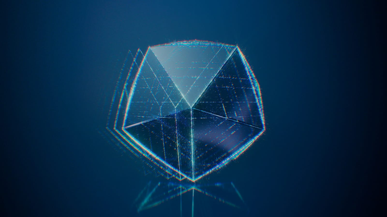 Soyut kalkan biçimli geometrik görsel