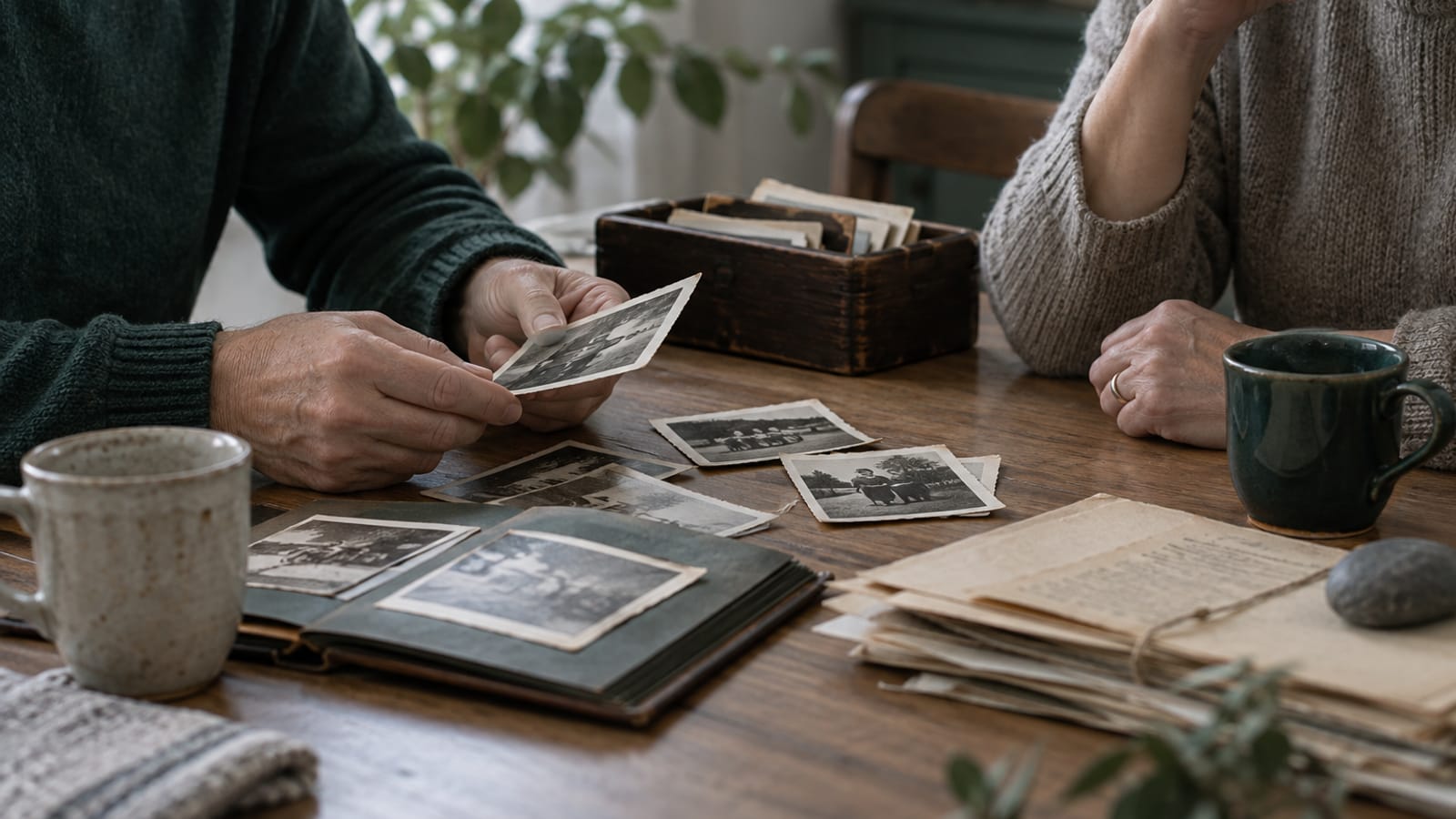 Temsili fotoğraf: Aile fotoğraflarını ve belgelerini birlikte inceleyen kişiler